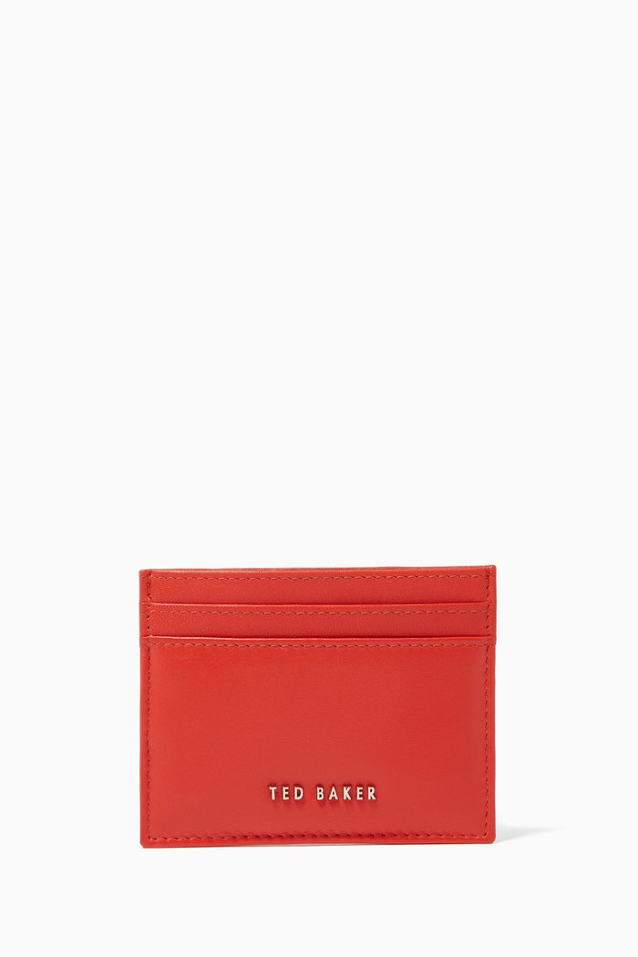 

Garcina Card Holder in Leather, Red