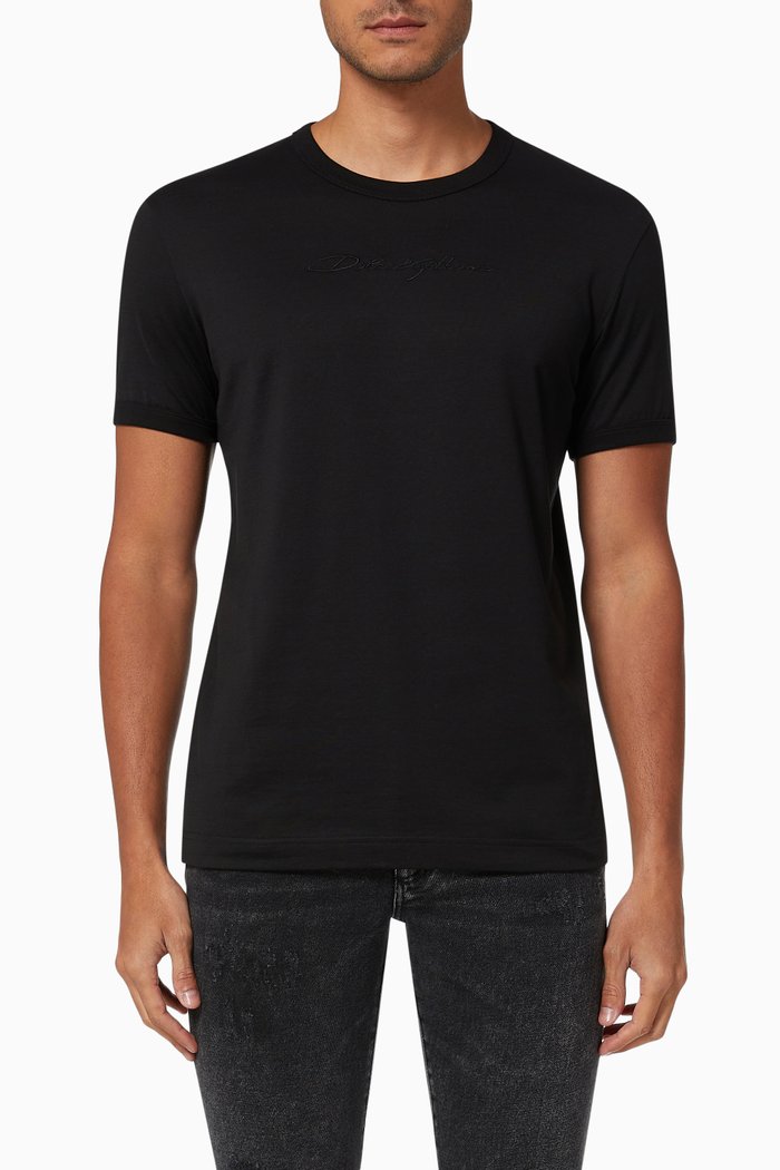 

Logo T-shirt in Cotton Jersey, Black