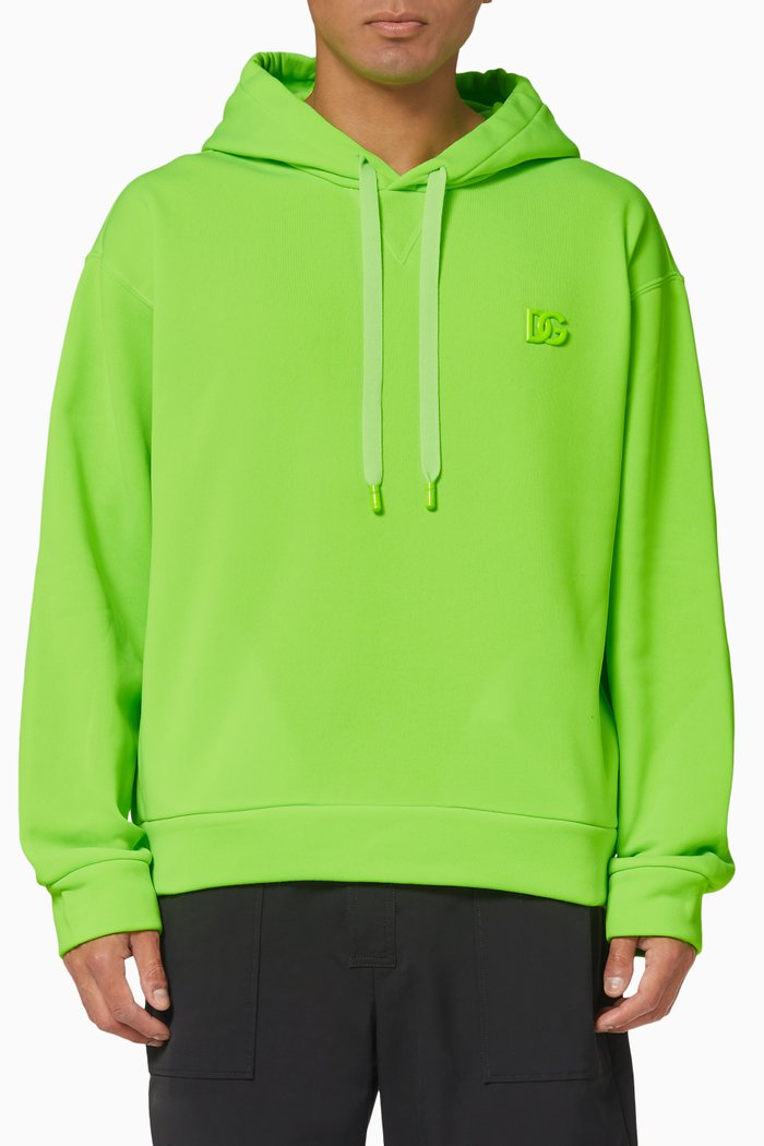 

DG Logo Hoodie in Jersey, Green