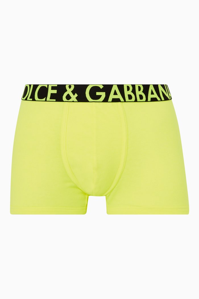 

Boxers in Two-way Stretch Cotton, Yellow