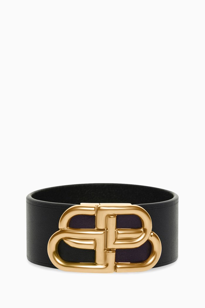 BB Bracelet in Shiny Box Calfskin, Black