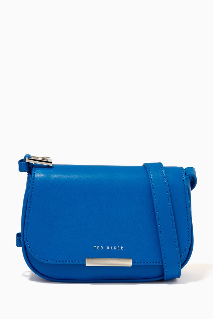

Bagira Crossbody Bag in Leather, Blue