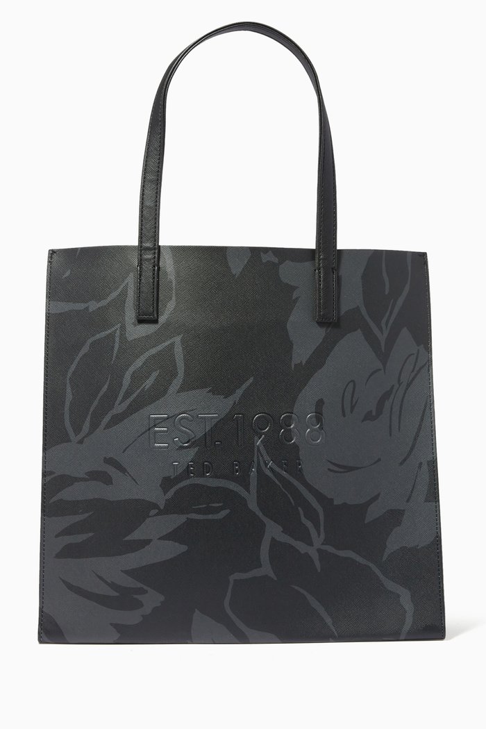 

Haycon Large Tote Bag in Leather, Black