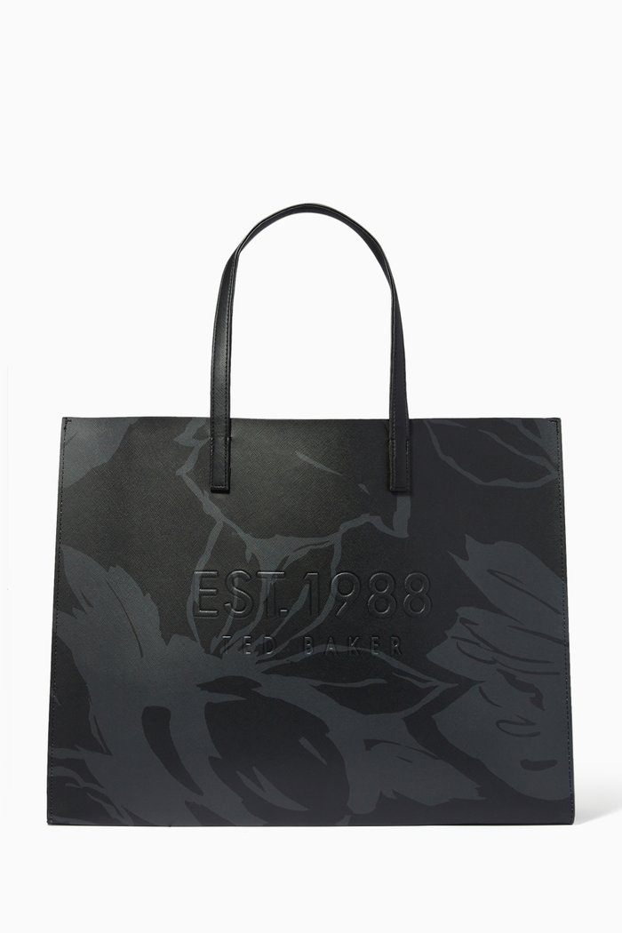 

Hancon Large Tote Bag in Leather, Black