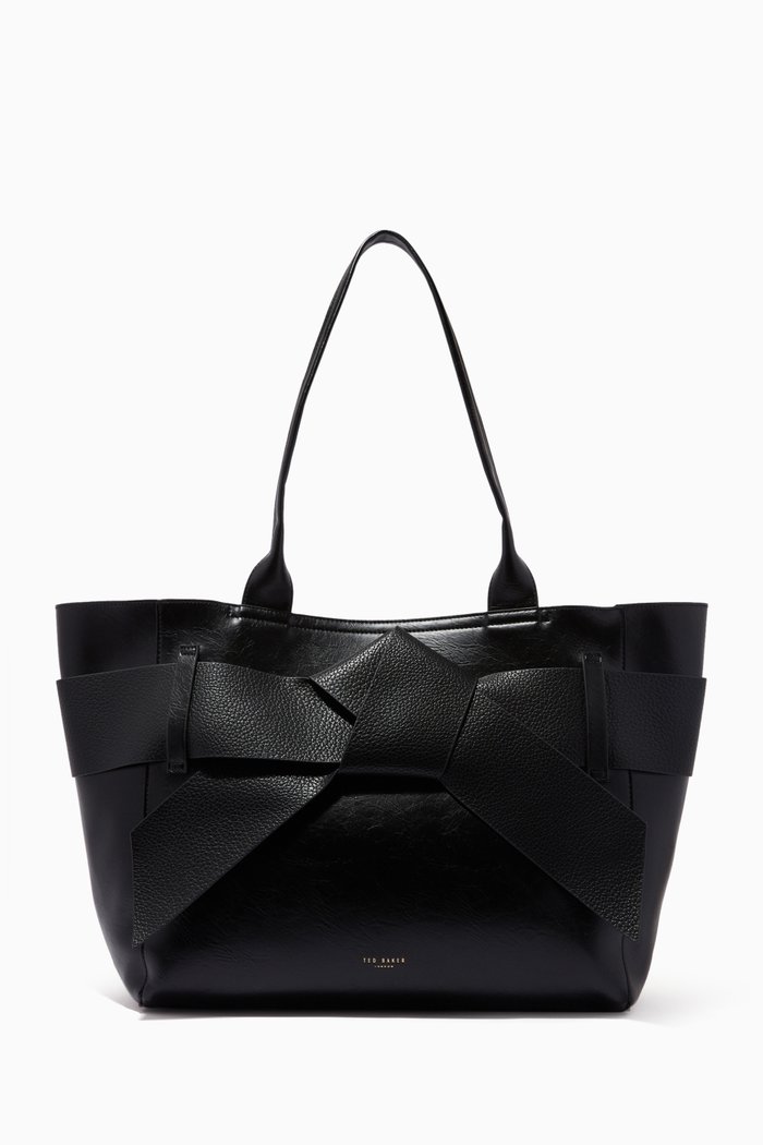 

Jimma Large Tote Bag in Faux Leather, Black