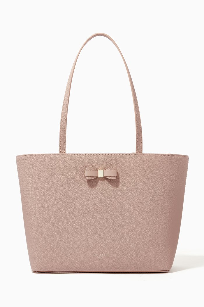 

Aveeda Shopper Bag in Pebbled Leather, Neutral