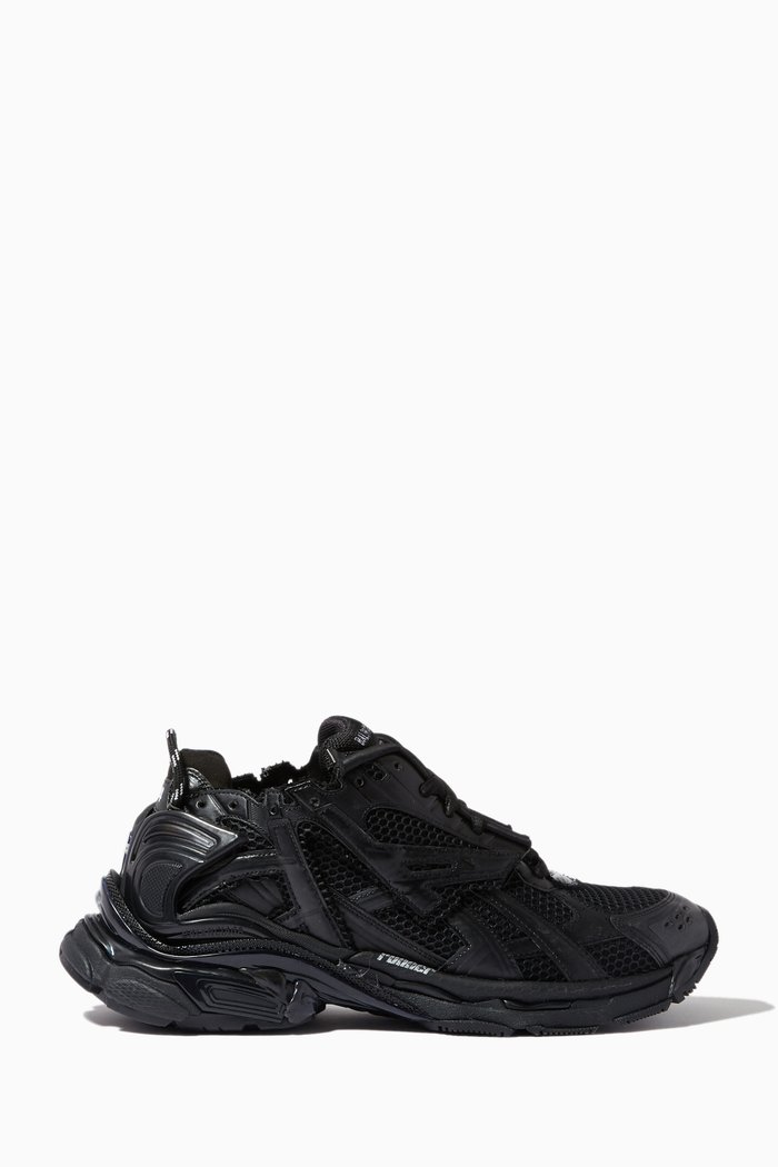 

Runner Sneakers in Mesh & Nylon, Black