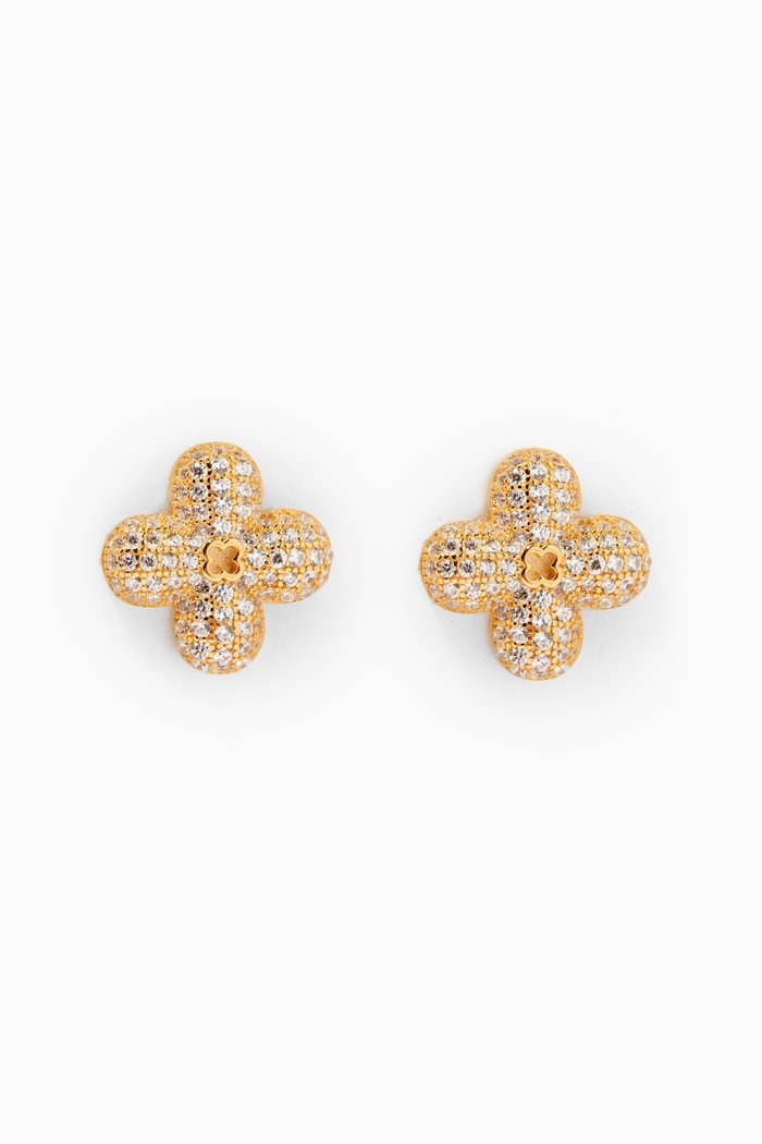 

Clover Stud Earrings in Gold Plated Sterling Silver