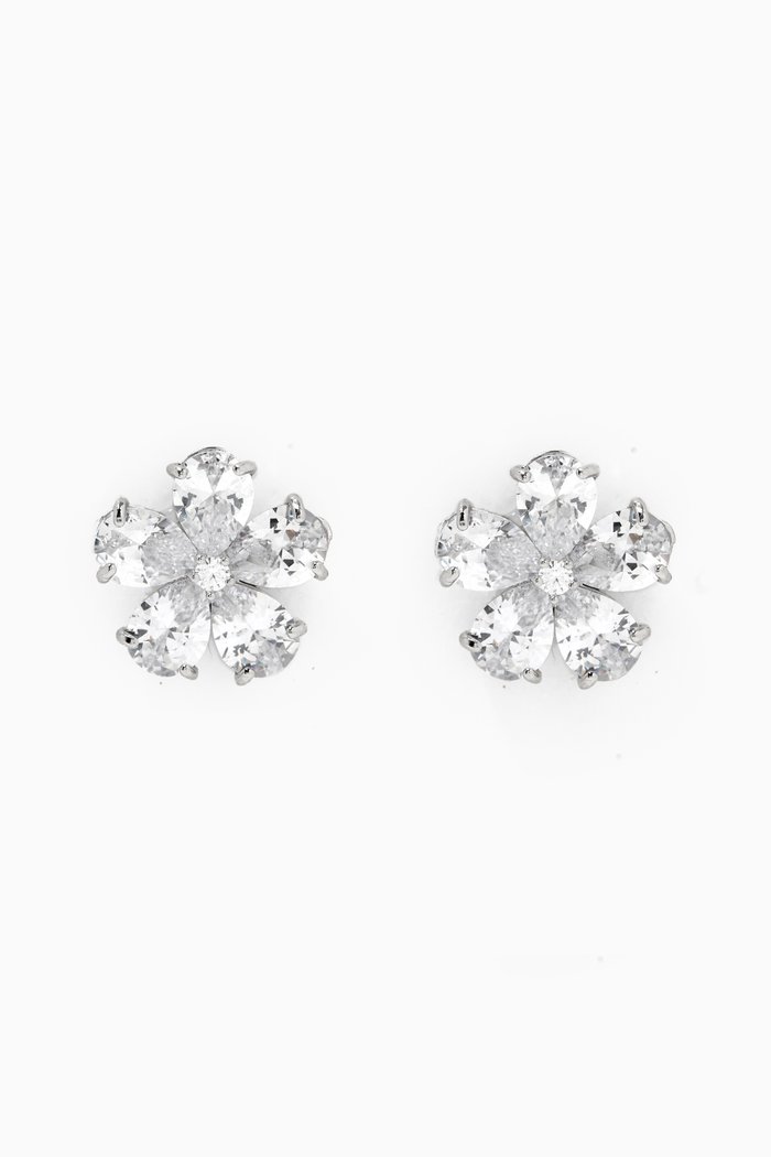 Primrose Stud Earrings, Silver