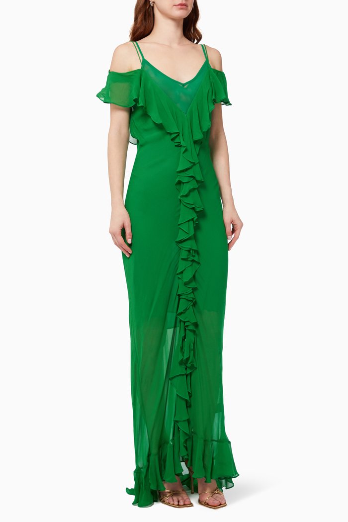 

Jolene Cold-Shoulder Maxi Dress, Green