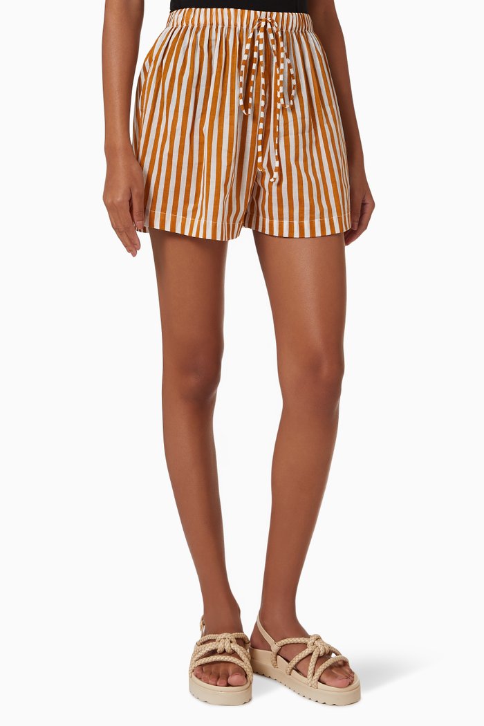 

Sereno Shorts in Cotton Voile, Brown