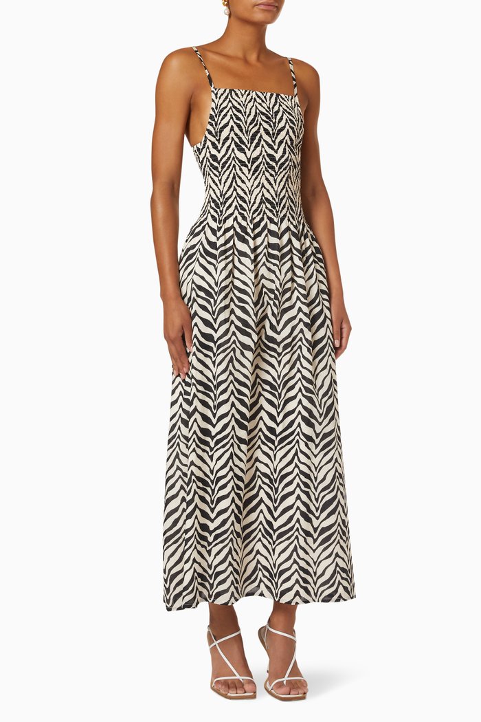

Nolie Midi Dress in Cotton Voile, Black
