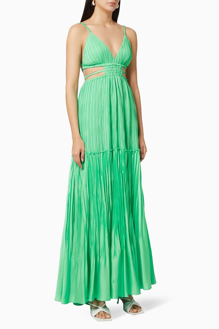 

Liz Pleated Gown, Green