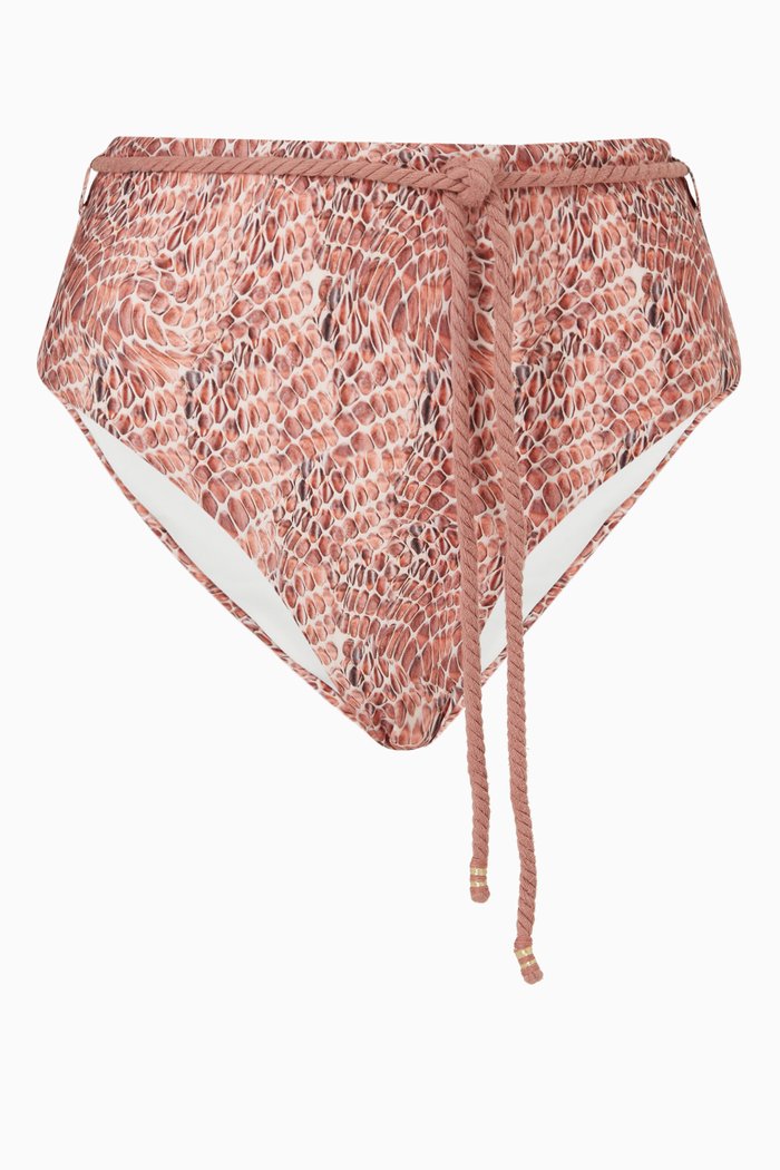 

Lulu High Waist Bikini Bottoms, Pink
