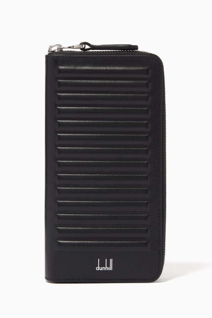 

GT Zip Coat Wallet in Padded Leather, Black