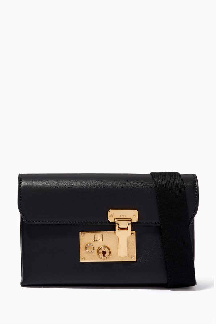 

Lock Belt Bag in Leather, Black
