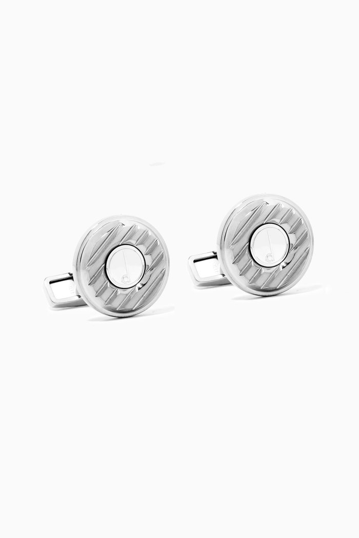 

D Gear Cufflinks in Sterling Silver
