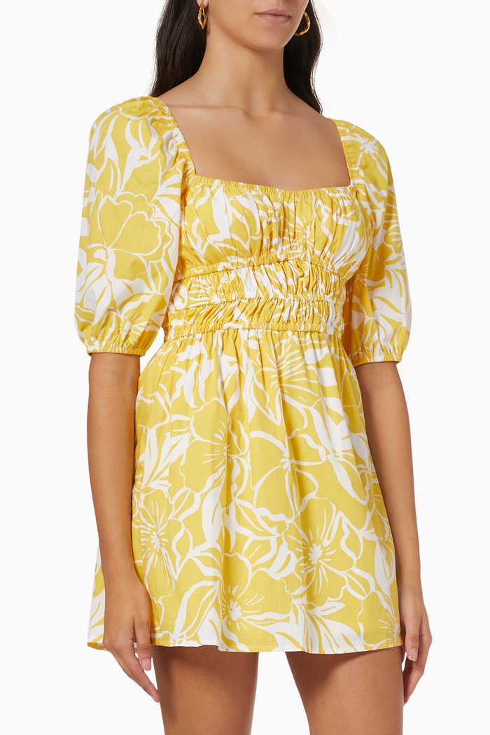 

Marinelli Mini Dress in Cotton Poplin, Yellow