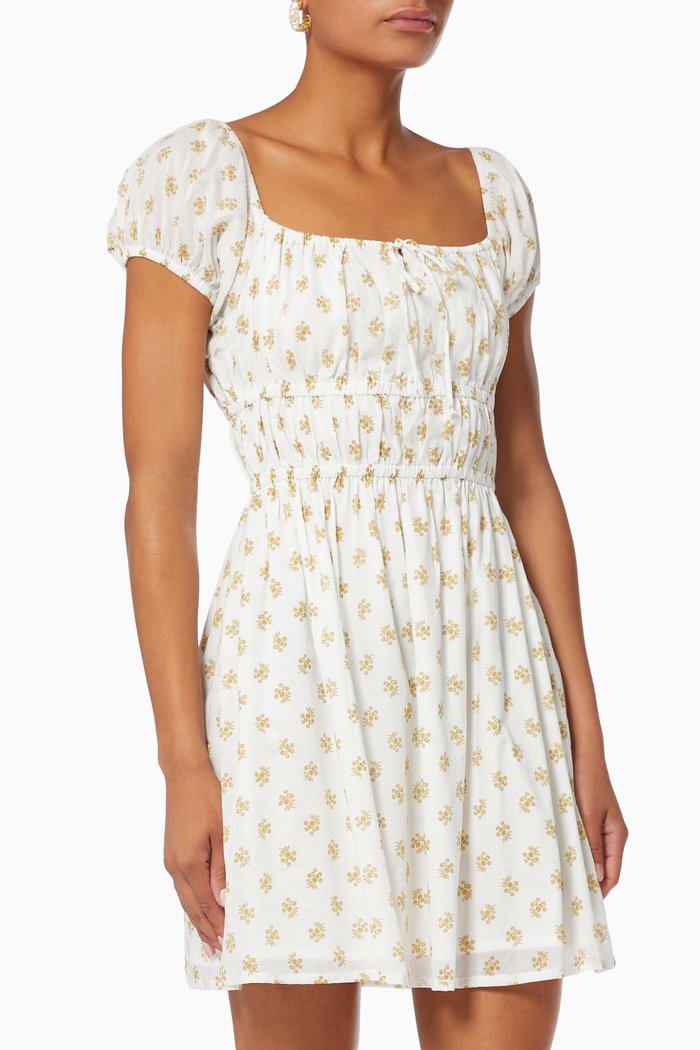 

Viola Mini Dress in Cotton Voile, White