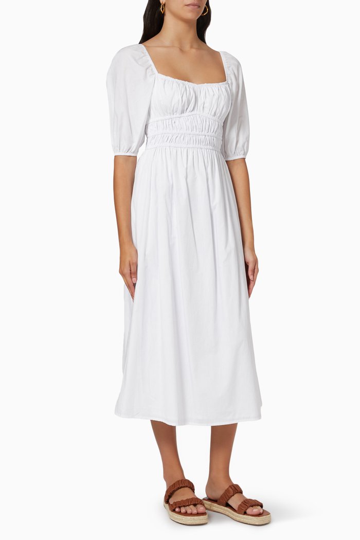 Harmonita Midi Dress, White