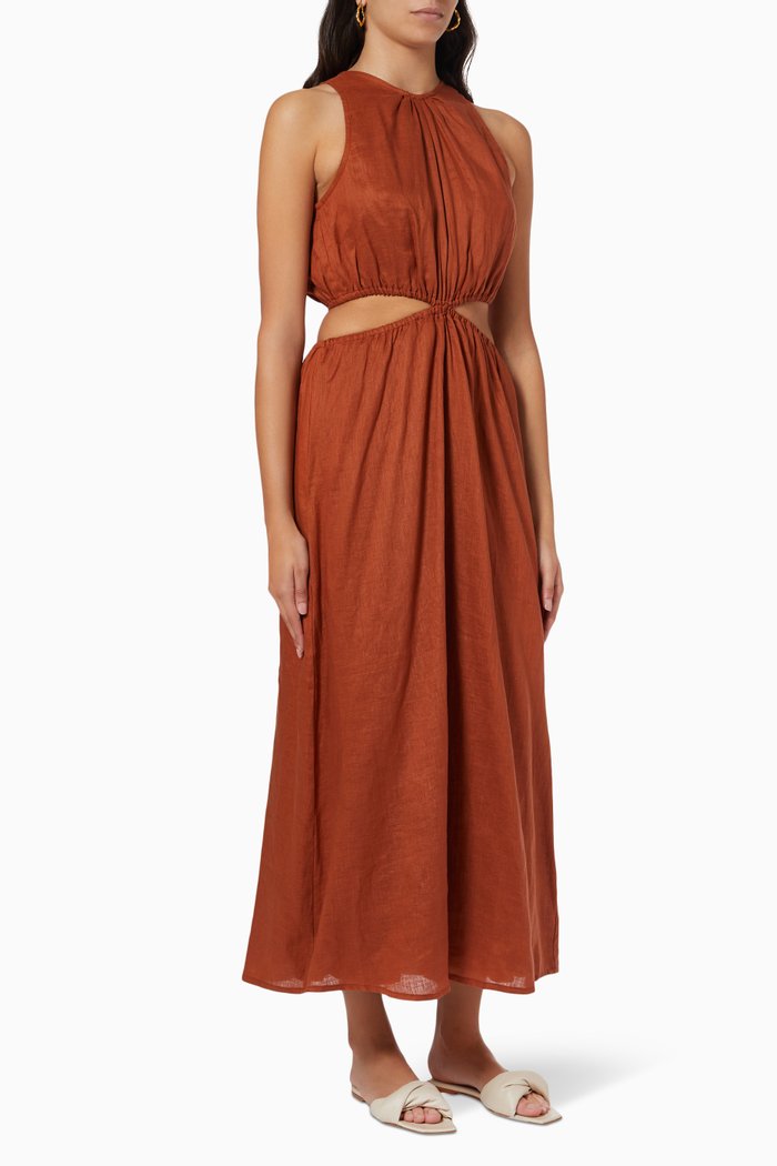 

Trapani Midi Dress, Brown
