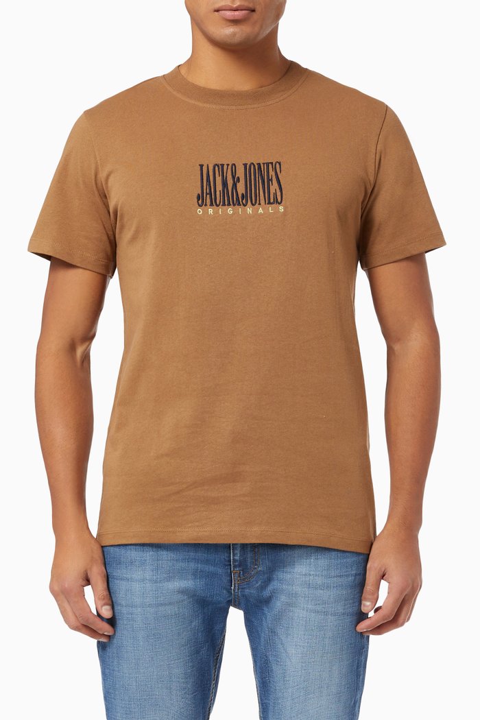 

Logo T-shirt in Jersey, Brown