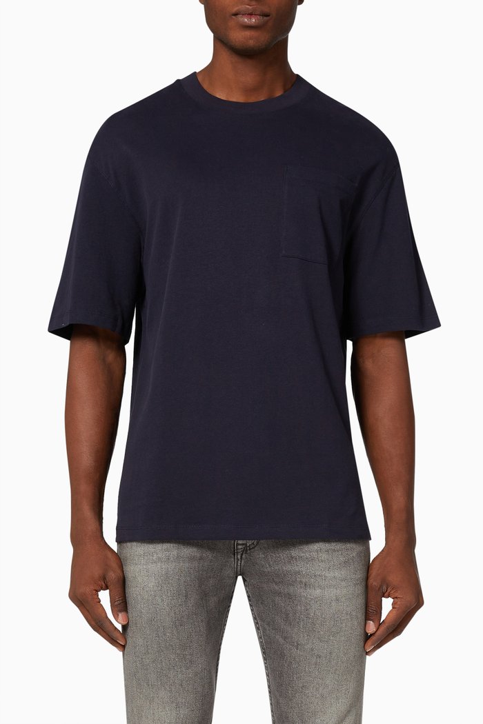 

T-shirt in Cotton Jersey, Blue