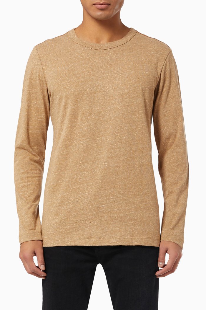 

Long Sleeve T-shirt in Jersey, Brown