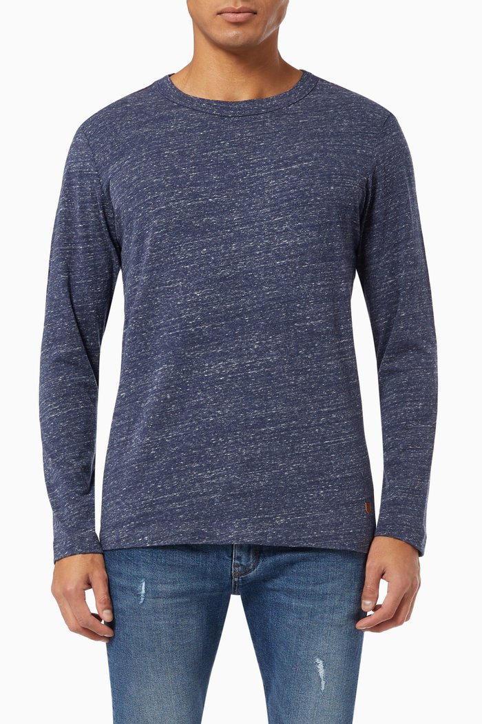 

Long Sleeve T-shirt in Jersey, Blue