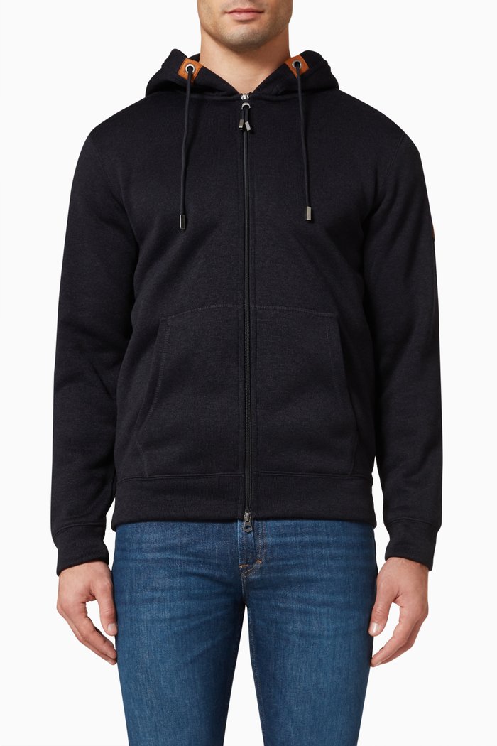 

Sweat Zip Hoodie in Nylon, Blue