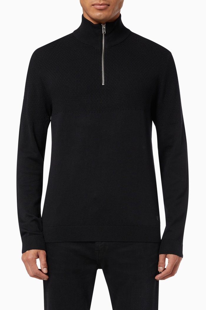 

Long Sleeve Pullover in Knit, Black
