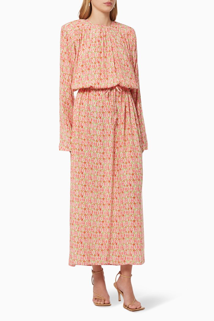 

Padded Shoulder Dress, Orange