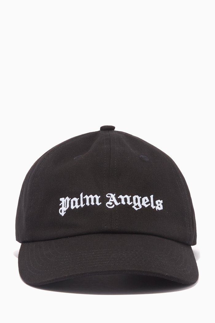 Classic Embroidered Logo Cap in Cotton, Black