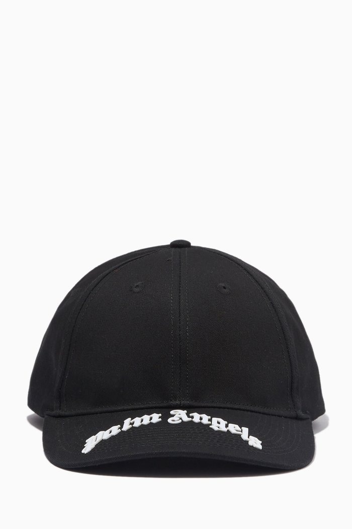 

Curved Logo Cap in Cotton, Black
