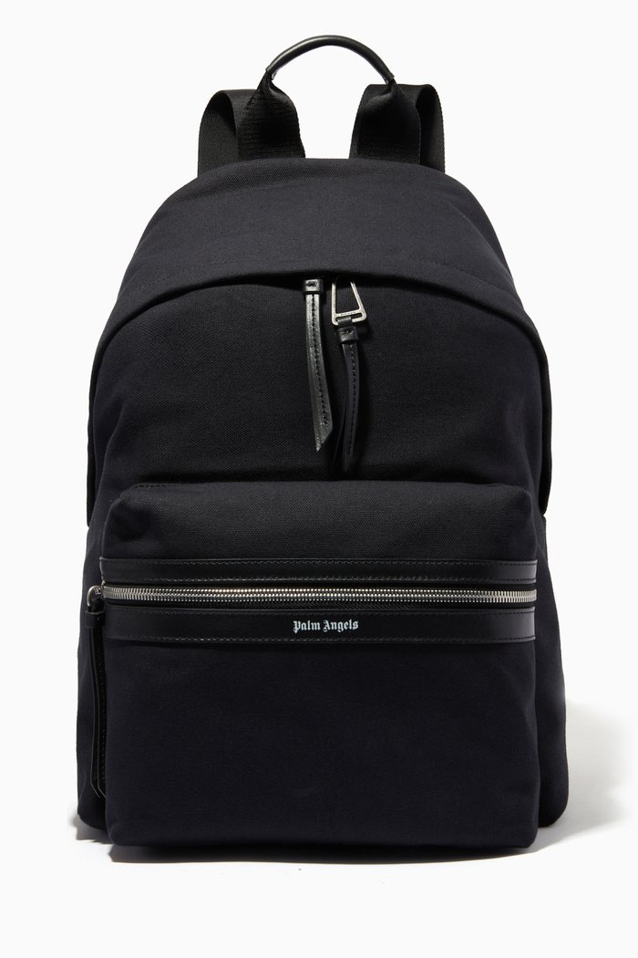 

Logo Backpack in Canvas, Black
