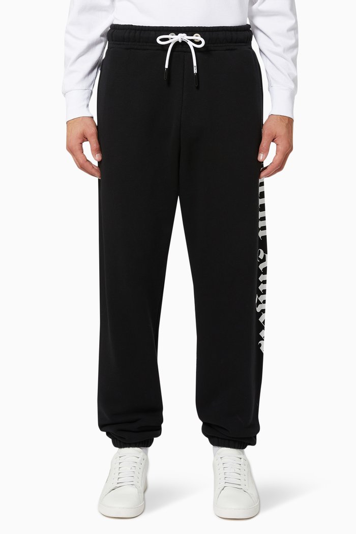 Logo Sweatpants in Cotton Jersey, Black