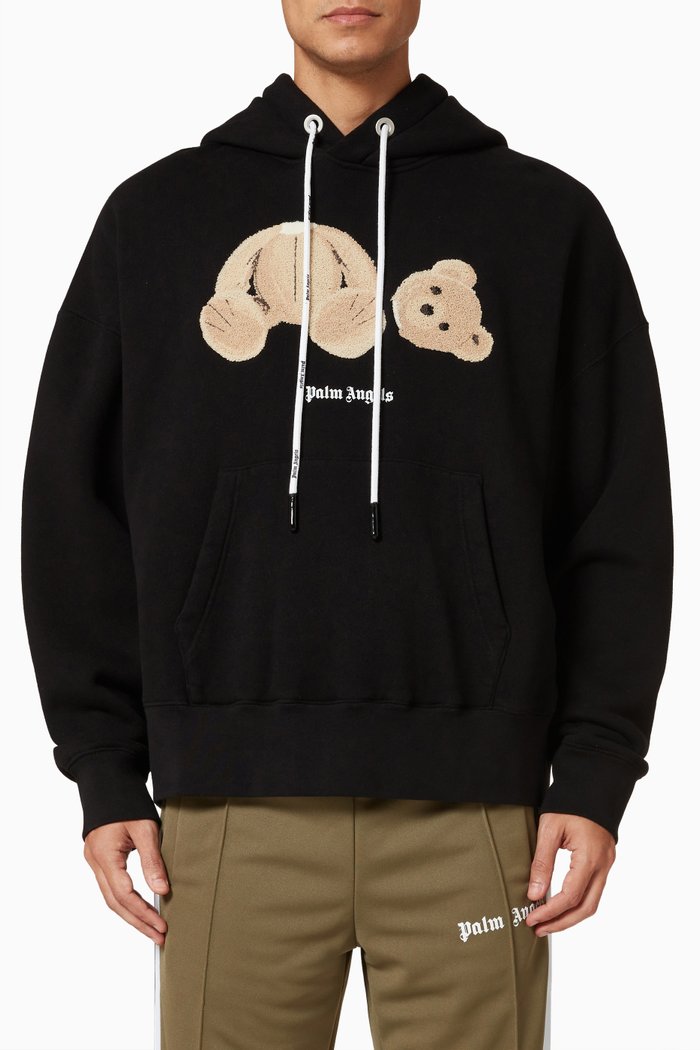 

Bear Hoodie in Fleece, Black