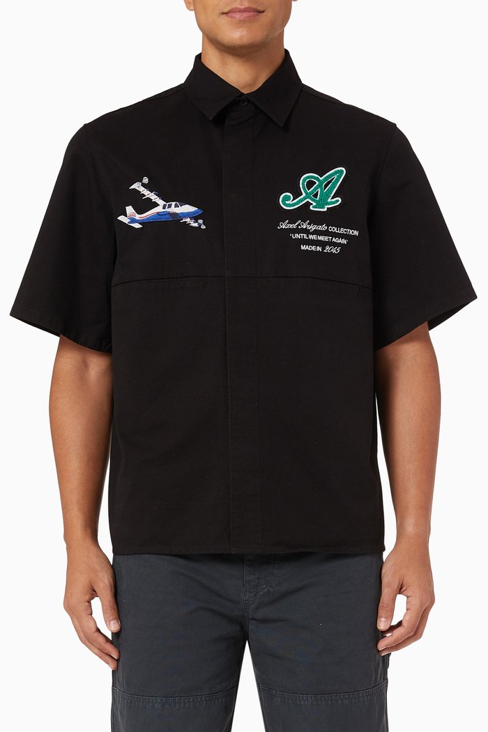 

Tourist Short Sleeve Shirt in Organic Cotton, Black
