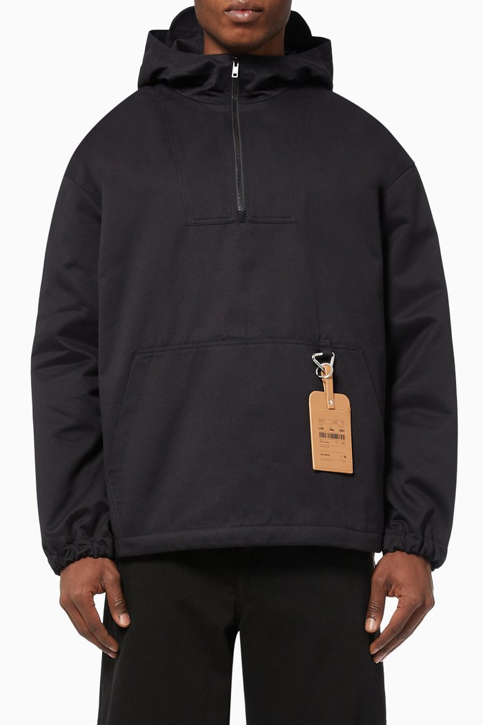 

Metric Hooded Anorak in Cotton, Black
