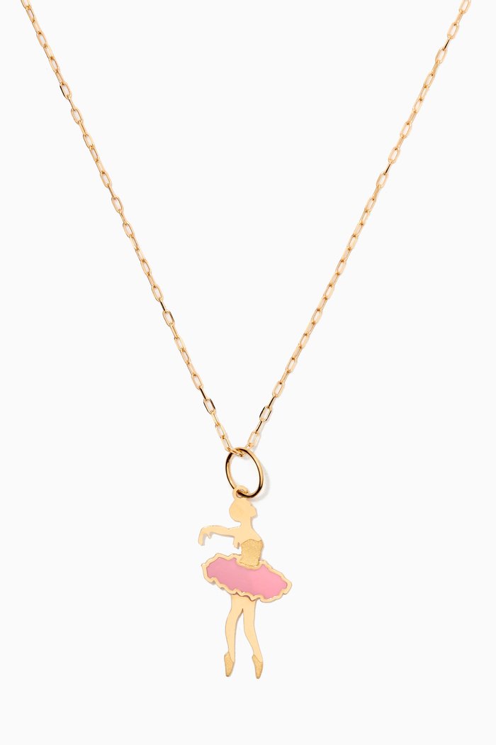 

Ballerina Enamel Pendant in 18kt Yellow Gold