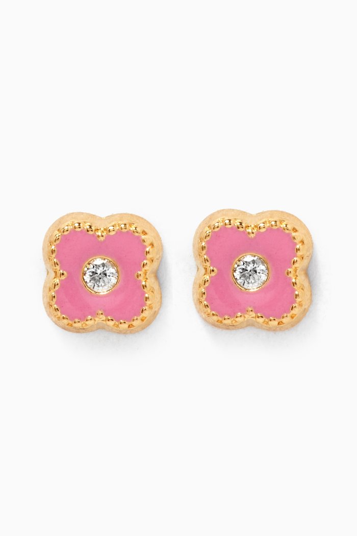 

Floral Diamond Stud Earrings in 18kt Yellow Gold