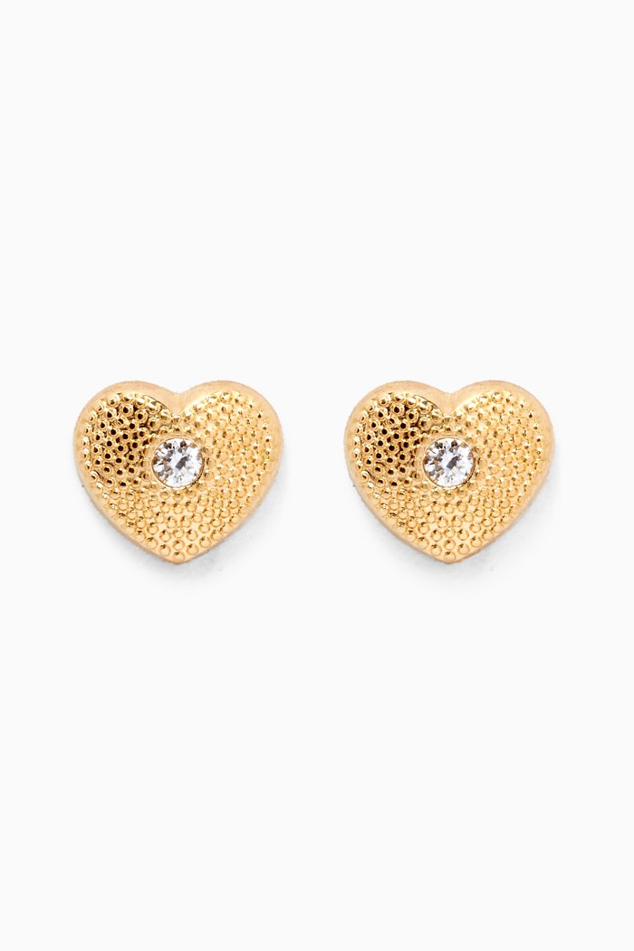 

Heart Diamond Stud Earrings in 18kt Yellow Gold