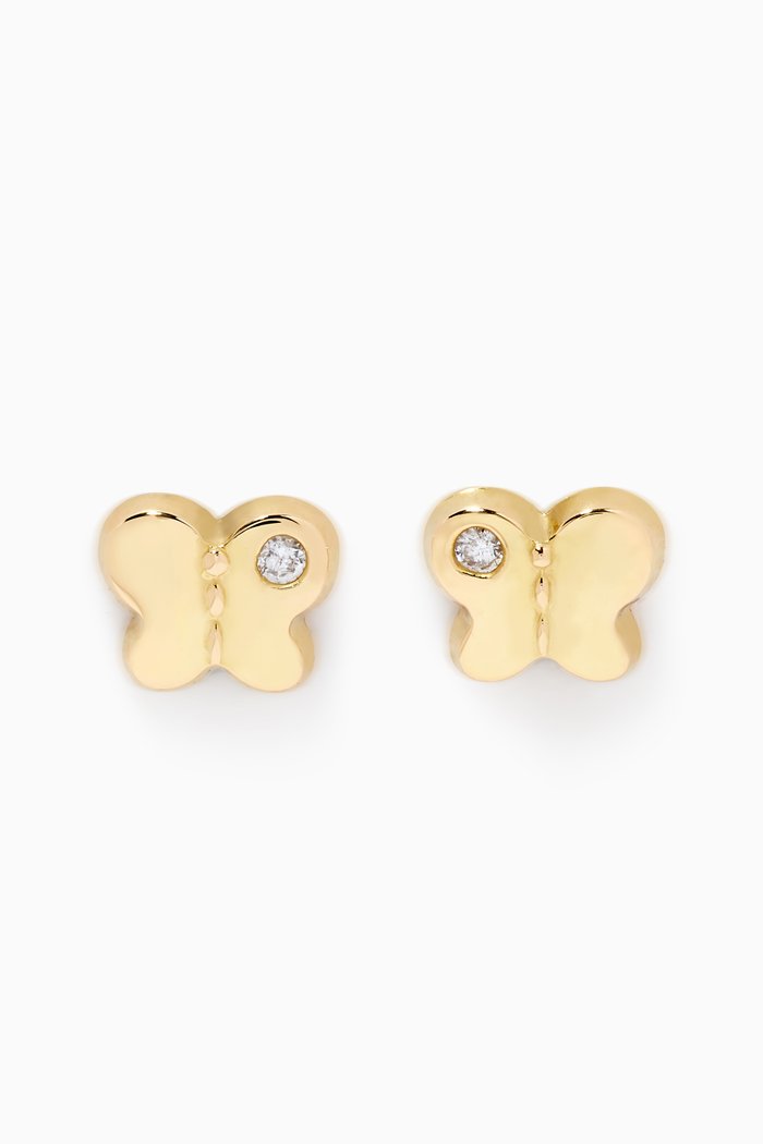 

Butterfly Diamond Stud Earrings in 18kt Yellow Gold