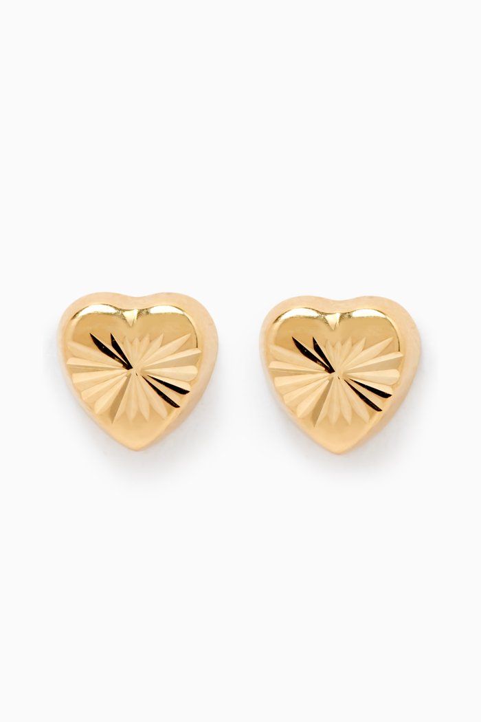

Heart Stud Earrings in 18kt Yellow Gold
