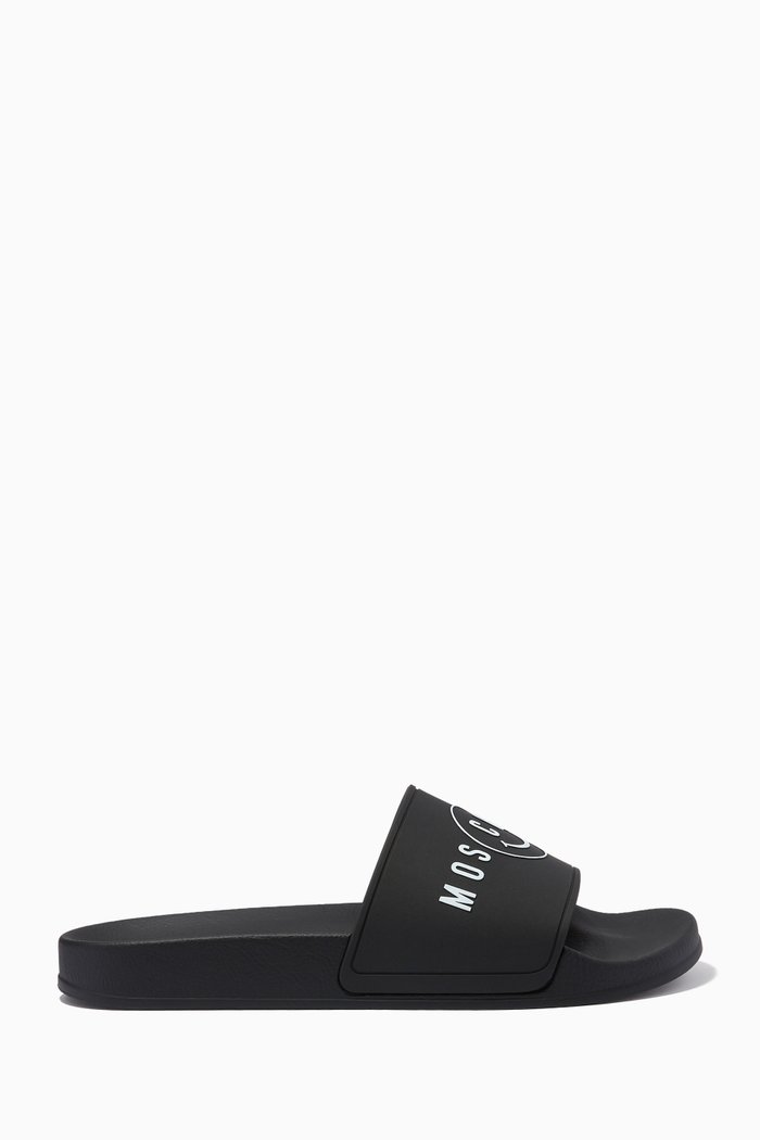 

Logo Pool Slides in Rubber, Black