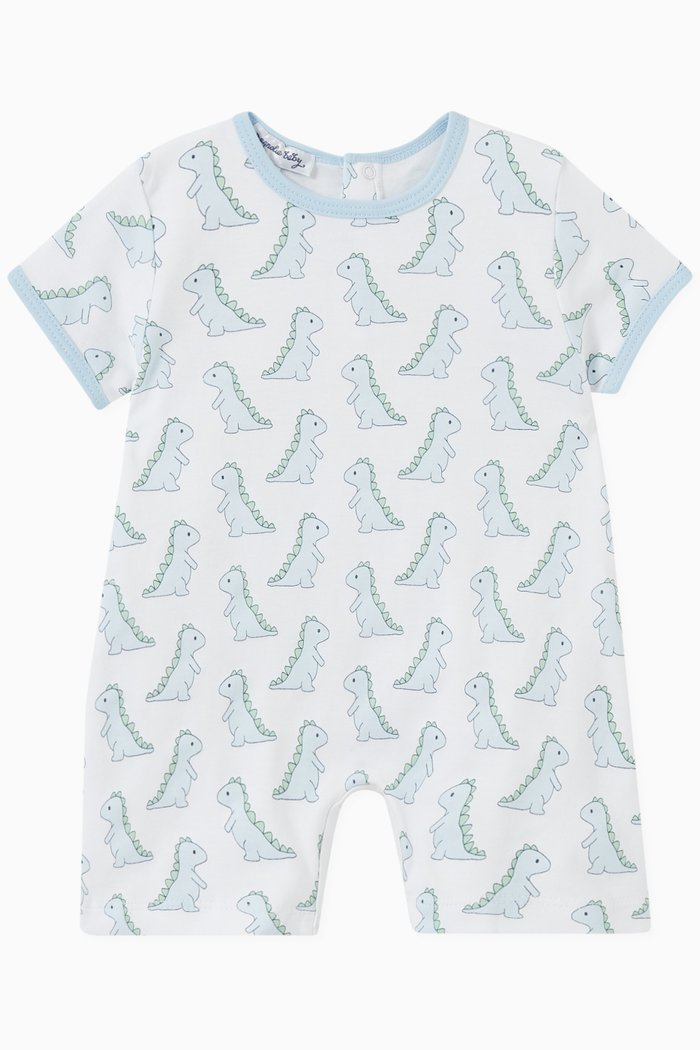 

Dinosaur Playsuit in Pima Cotton, Blue