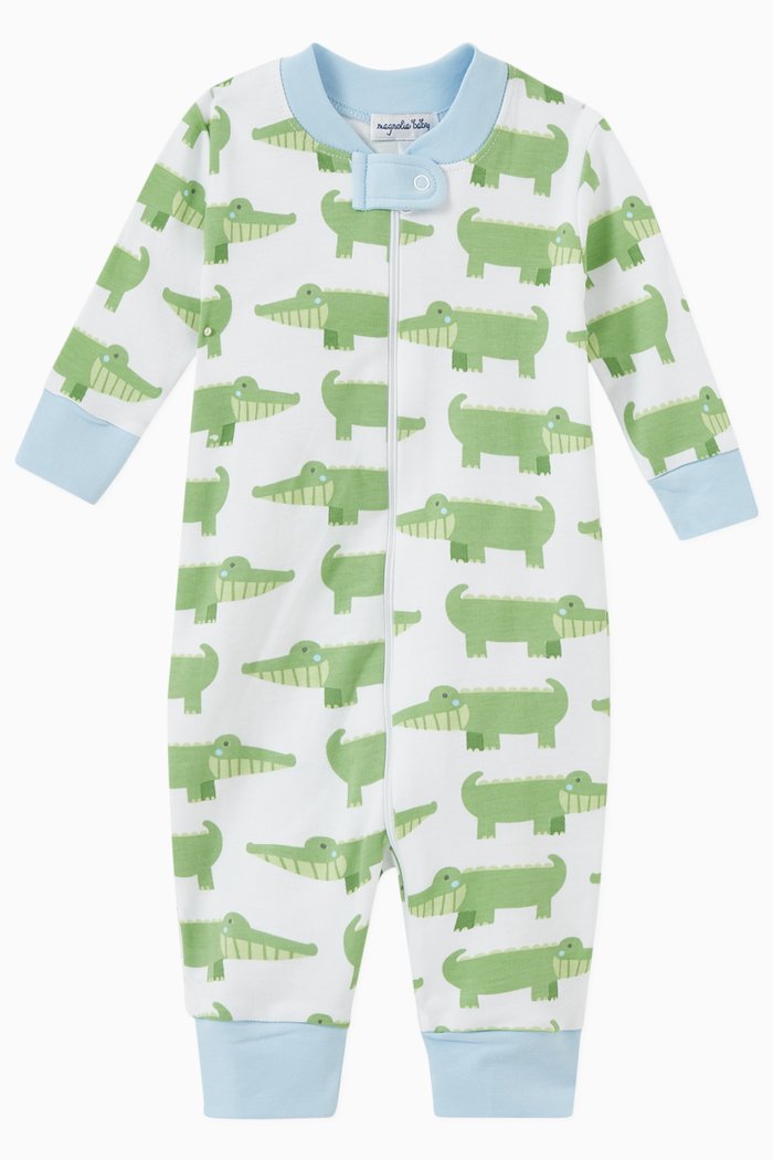 

Alligator Bodysuit in Pima Cotton, Blue