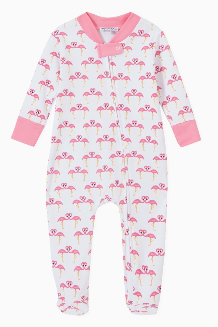 

Pinky Print Bodysuit in Pima Cotton, Pink