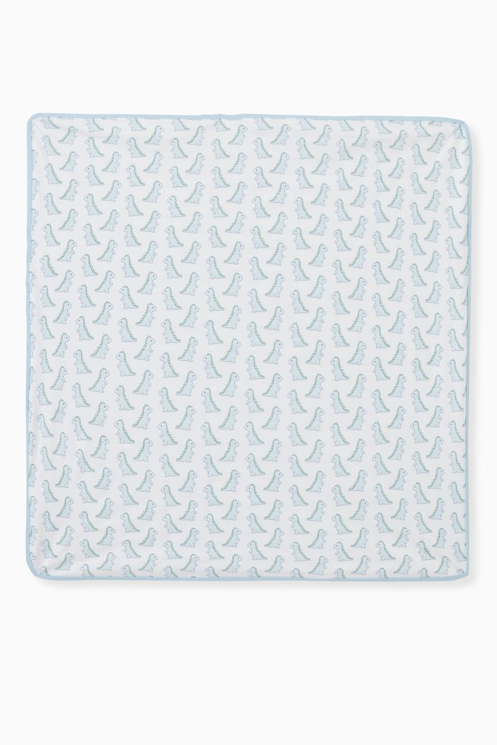 

Dinosaur Blanket in Pima Cotton, Blue