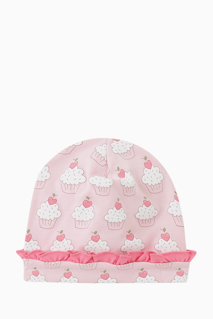 

Baby Cakes Ruffle Hat in Pima Cotton, Pink